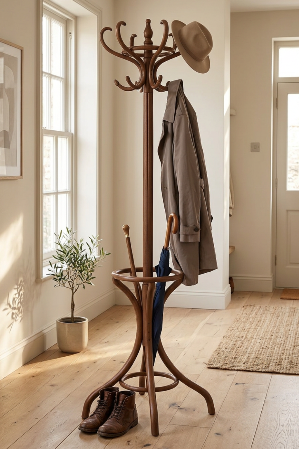 Noir Masif Ahşap Ceviz Askılık | A2Decor