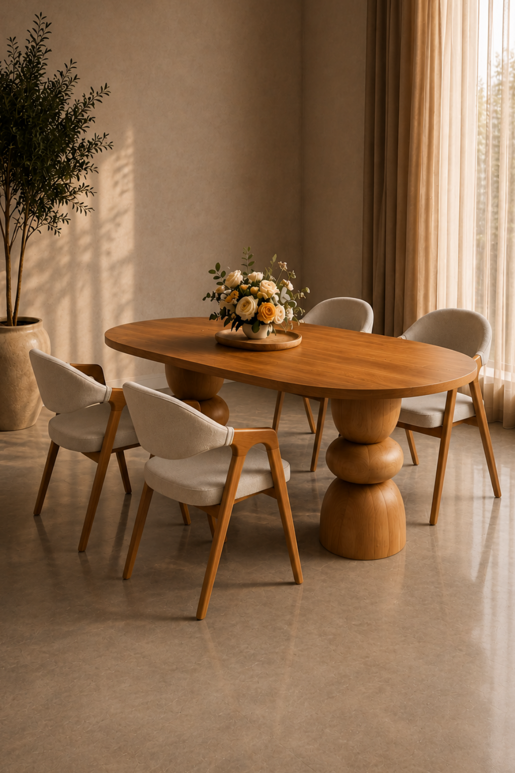 Nola Oval Masa Takımı | A2 Decor