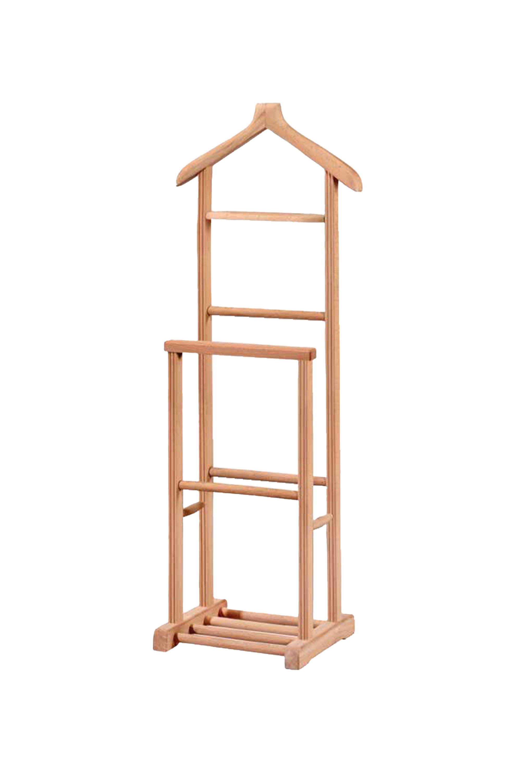 Seral Ahşap Elbise Askılığı Çiftli 130 cm | A2Decor