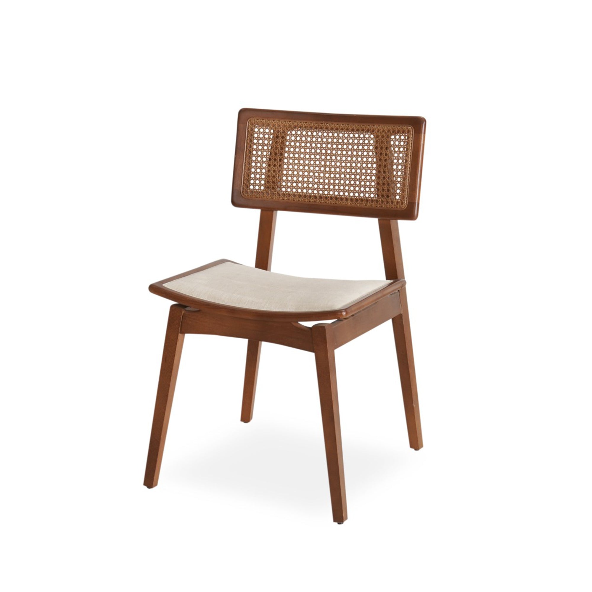 Titan Ceviz Döşemeli Ahşap Sandalye | A2Decor
