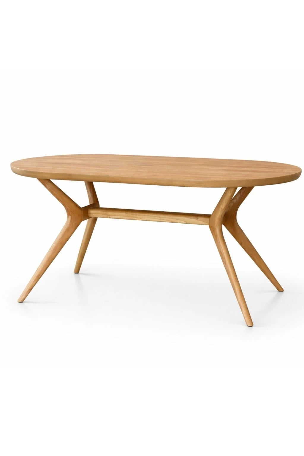 Martha 140x80 Oval Ahşap Yemek Masası Dışbudak Ayaklı | A2Decor