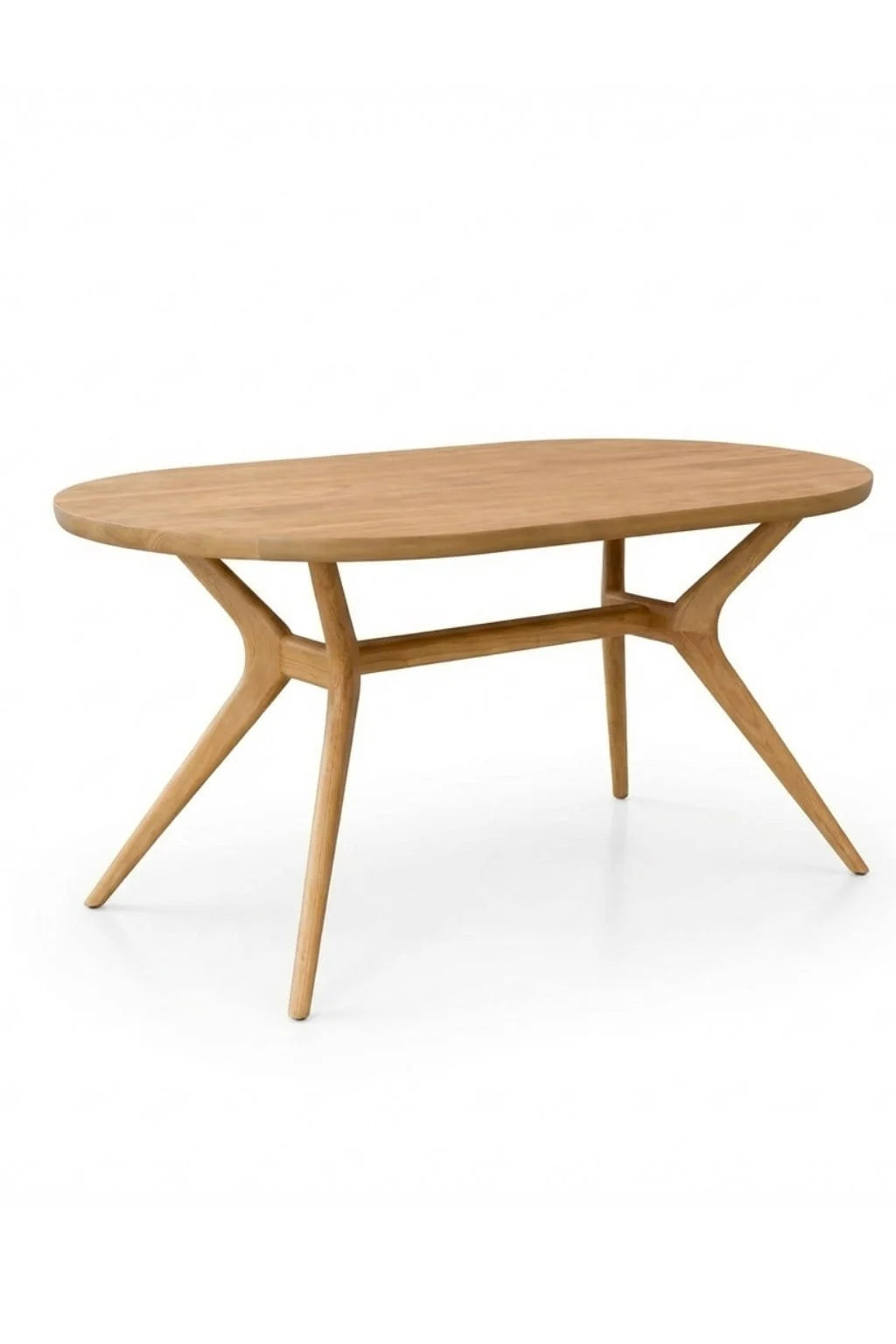 Martha 140x80 Oval Ahşap Yemek Masası Dışbudak Ayaklı | A2Decor