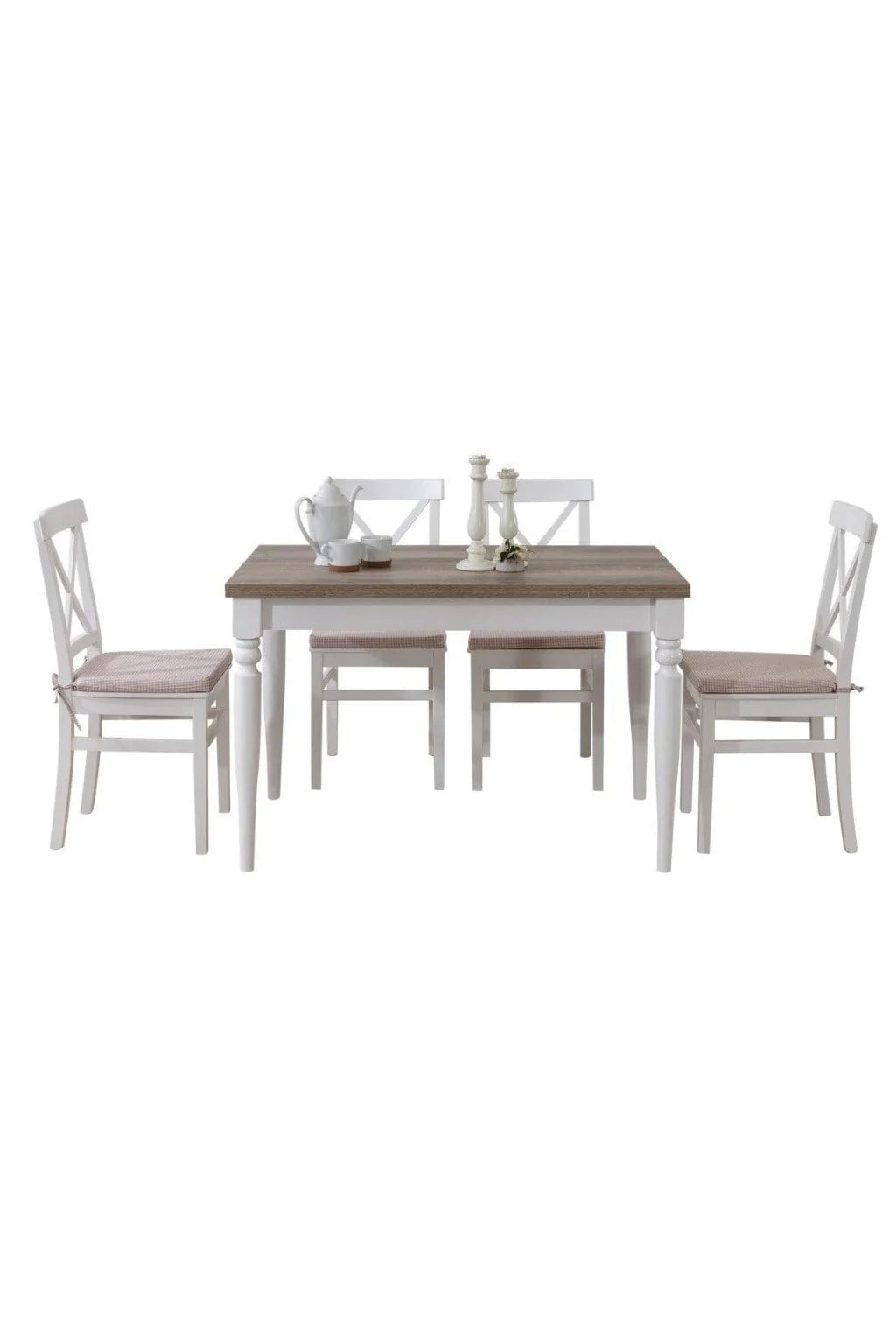 Galata Ceviz Çizilmez 120x80 Açılır Yemek Masası Takımı | A2Decor