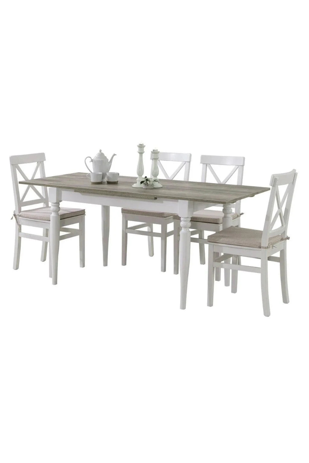 Galata Ceviz Çizilmez 120x80 Açılır Yemek Masası Takımı | A2Decor