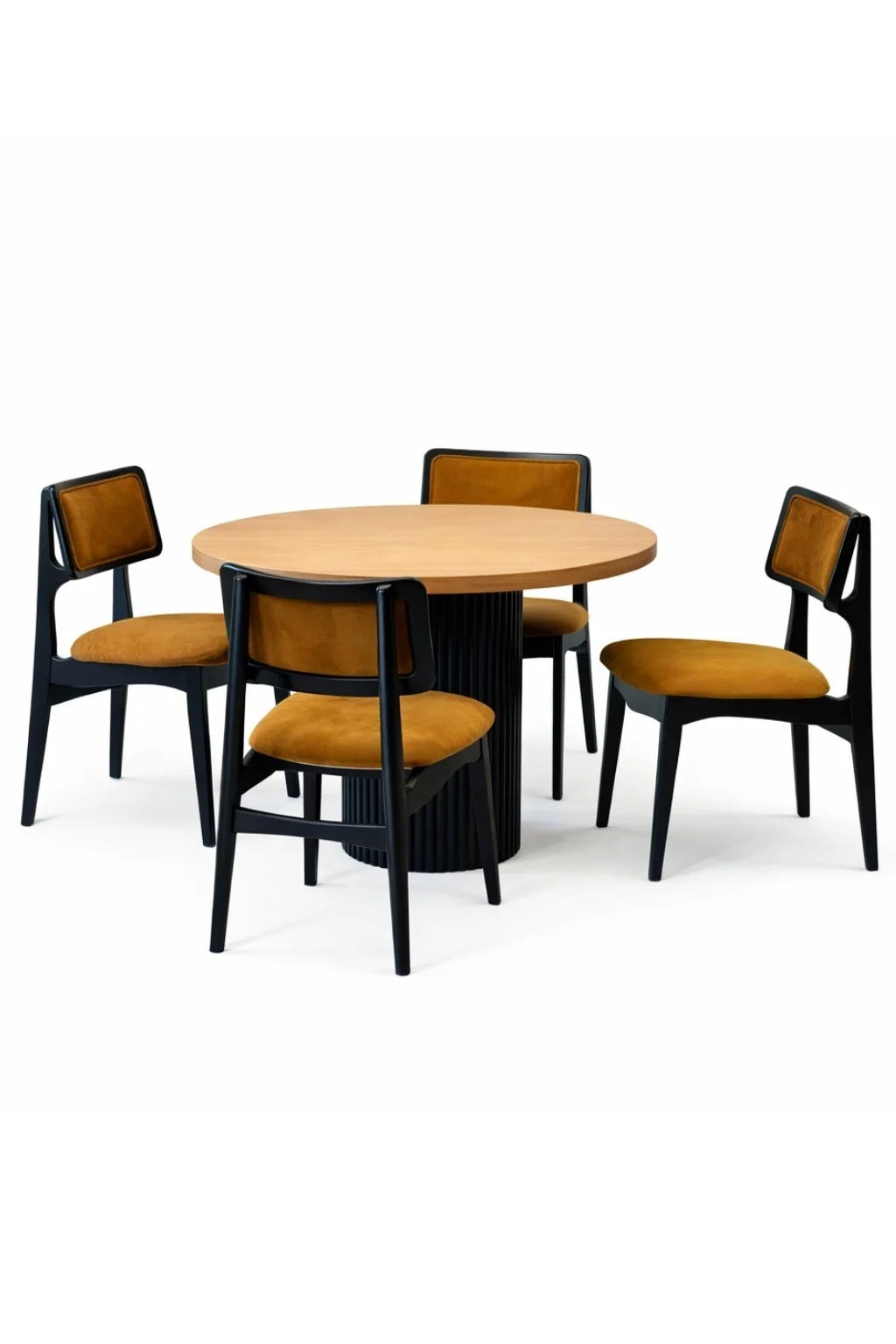 Luvira Yuvarlak 100x100 Yemek Masası Takımı | A2Decor