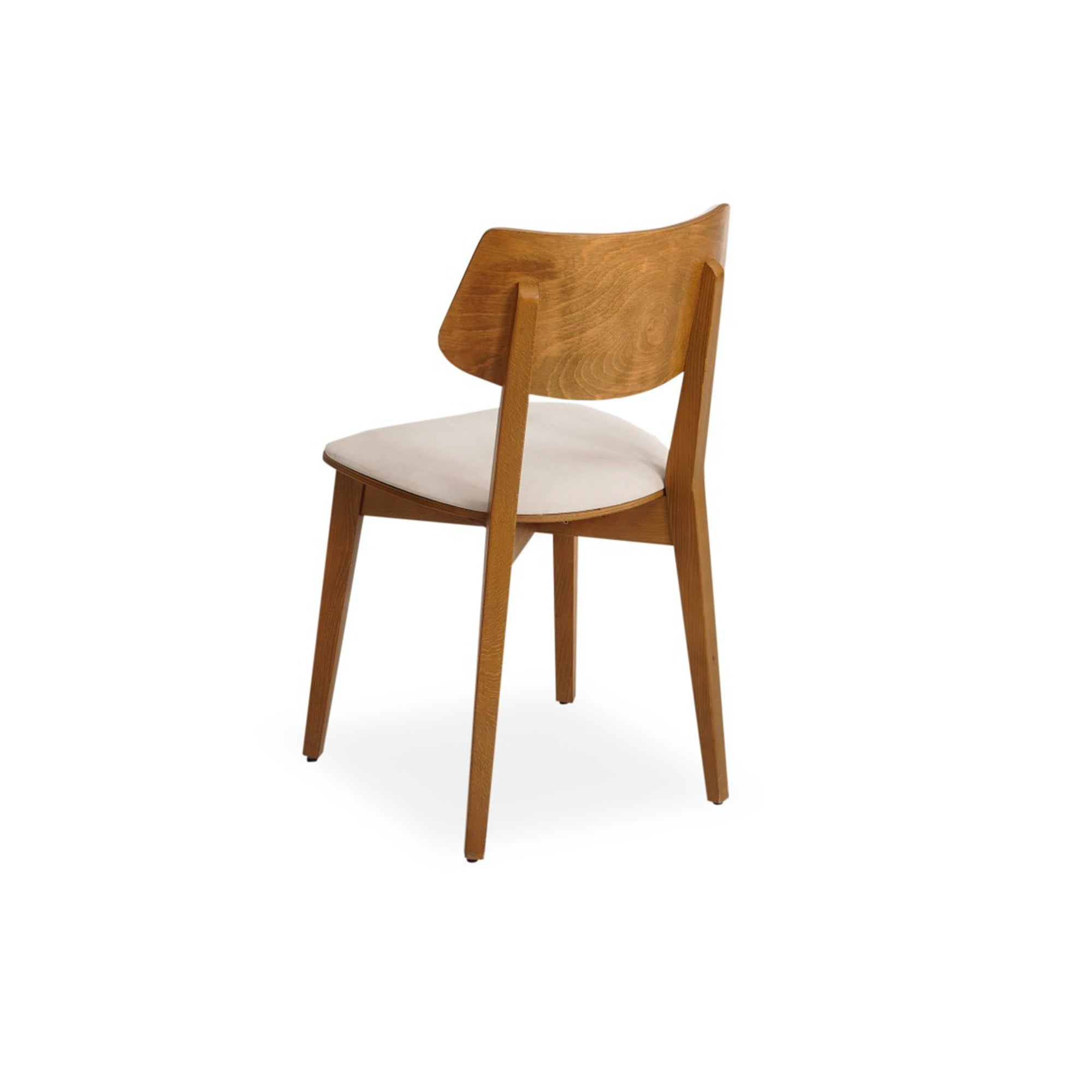 Delta Krem Döşemeli Ahşap Sandalye | A2Decor