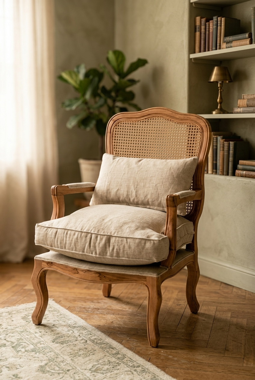 Luna Hazeranlı Natural Berjer | A2 Decor