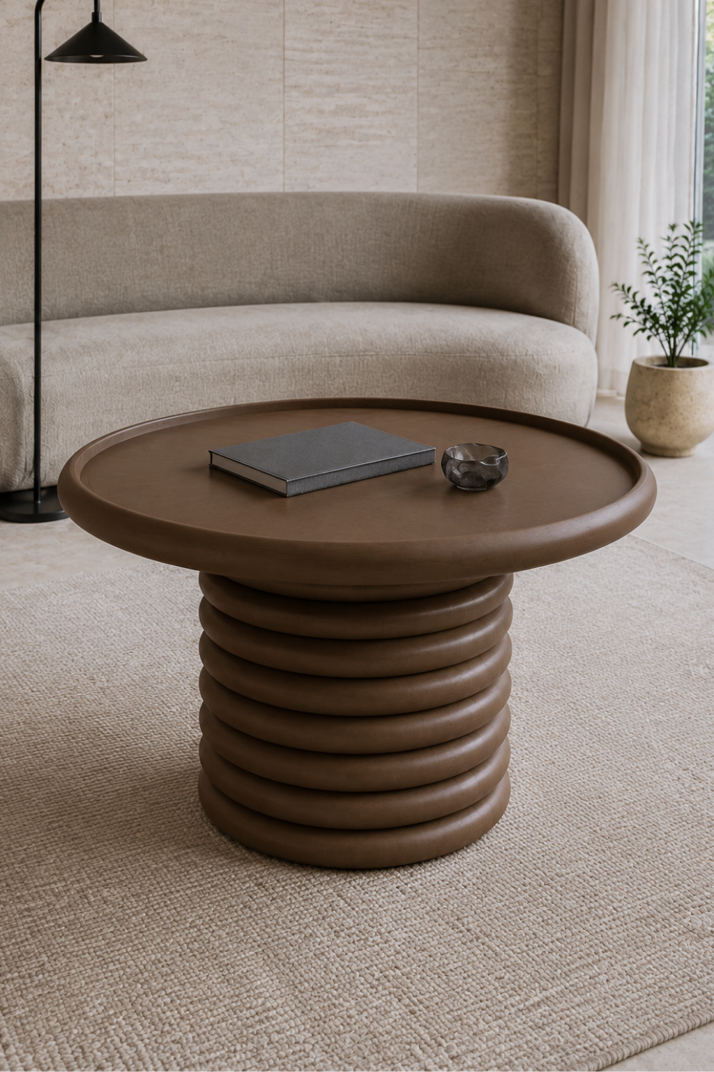 Ring Yuvarlak Ahşap Orta Sehpa | A2 Decor
