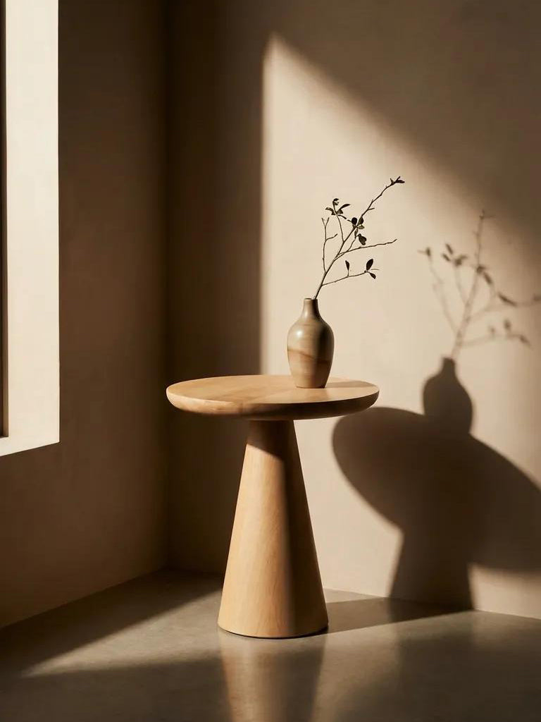 Velor Ahşap Yan Sehpa 50x50x55 cm – Modern Minimalist | A2Decor