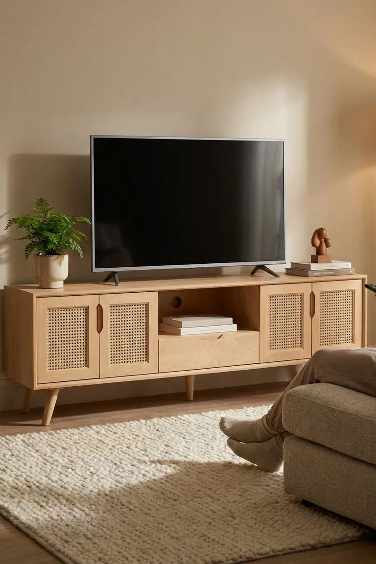 Atlas Ahşap TV Ünitesi Hasır 180 cm | A2Decor