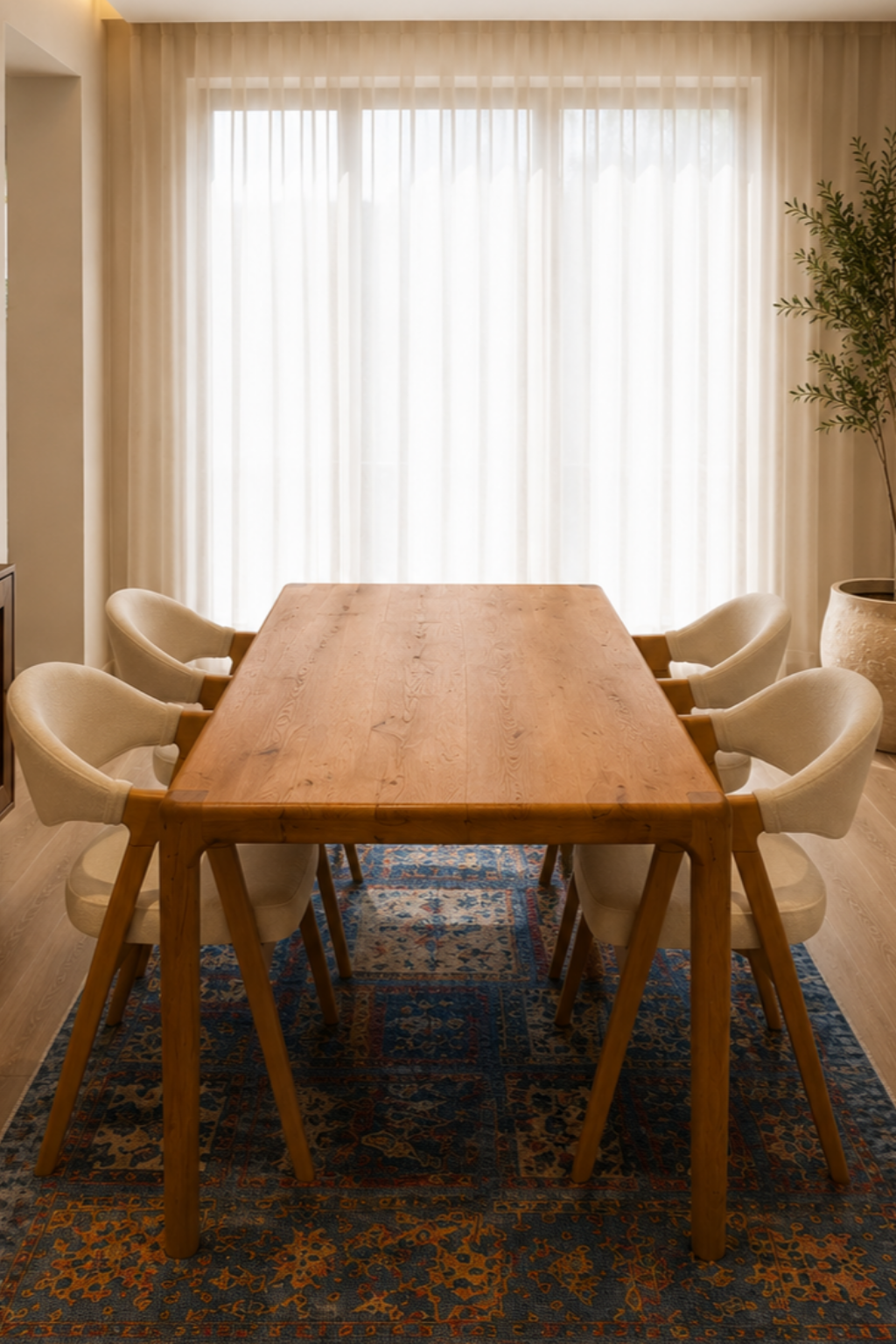 Vesta Sabit Ahşap Masa Takımı | A2 Decor