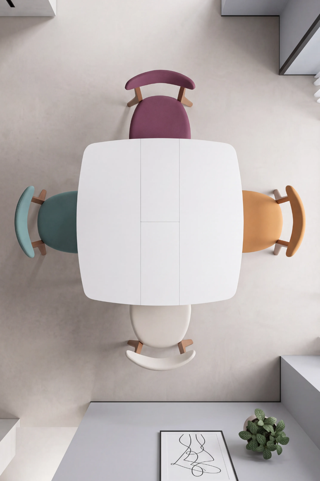 Color Açılır Yemek Masası Takımı | A2 Decor