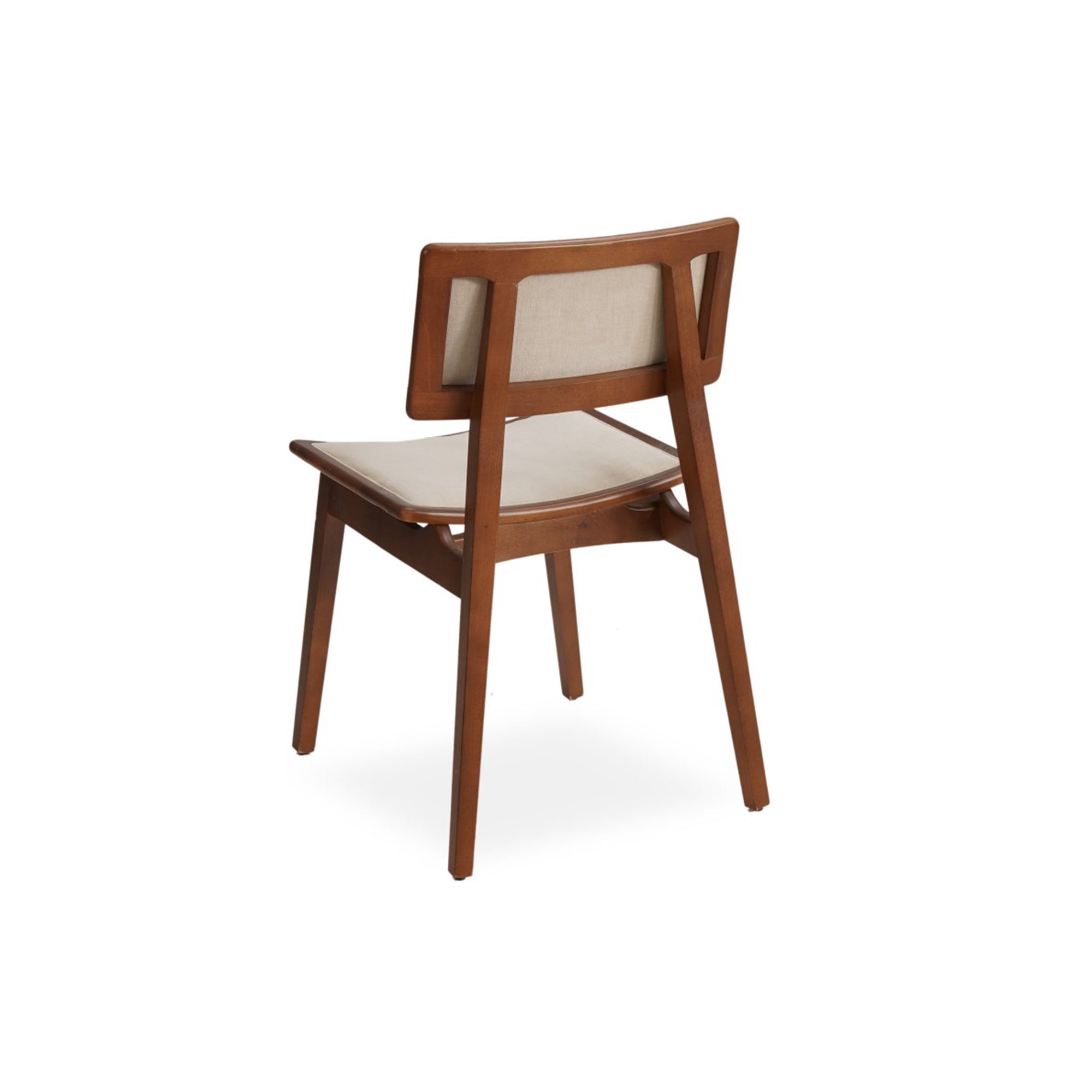 Titan Ceviz Krem Döşemeli Sandalye | A2Decor