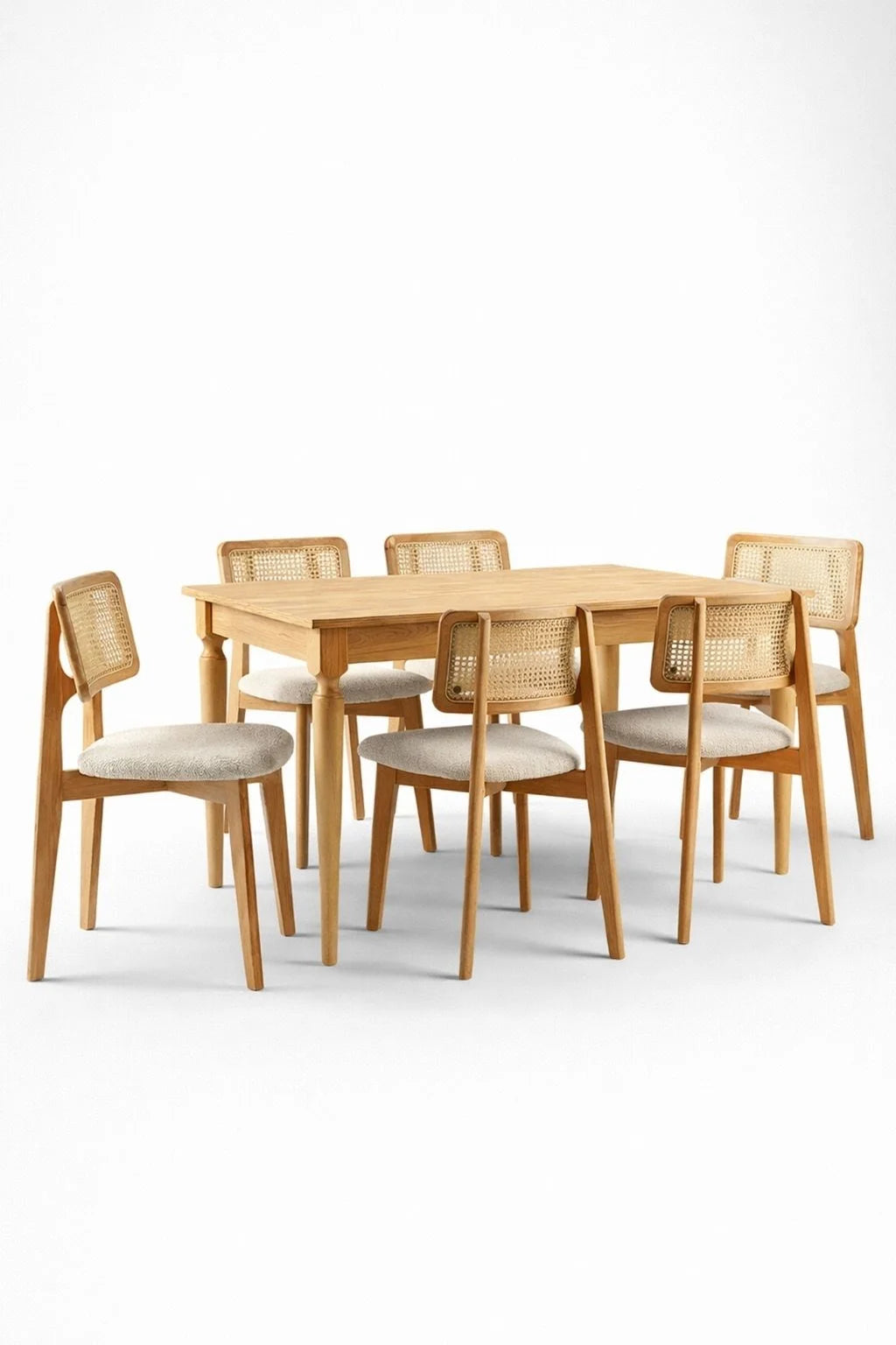 Craft 140x80 Sabit 4 Sandalyeli Yemek Masası Takımı İskandinav | A2Decor