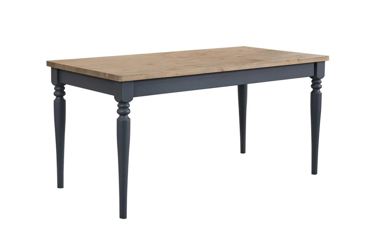 Kosova Sabit Açık Ceviz-Siyah 120x80 Ahşap Yemek Masası | A2 Decor