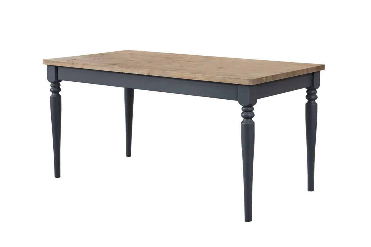 Kosova Sabit Açık Ceviz-Siyah 120x80 Ahşap Yemek Masası | A2 Decor