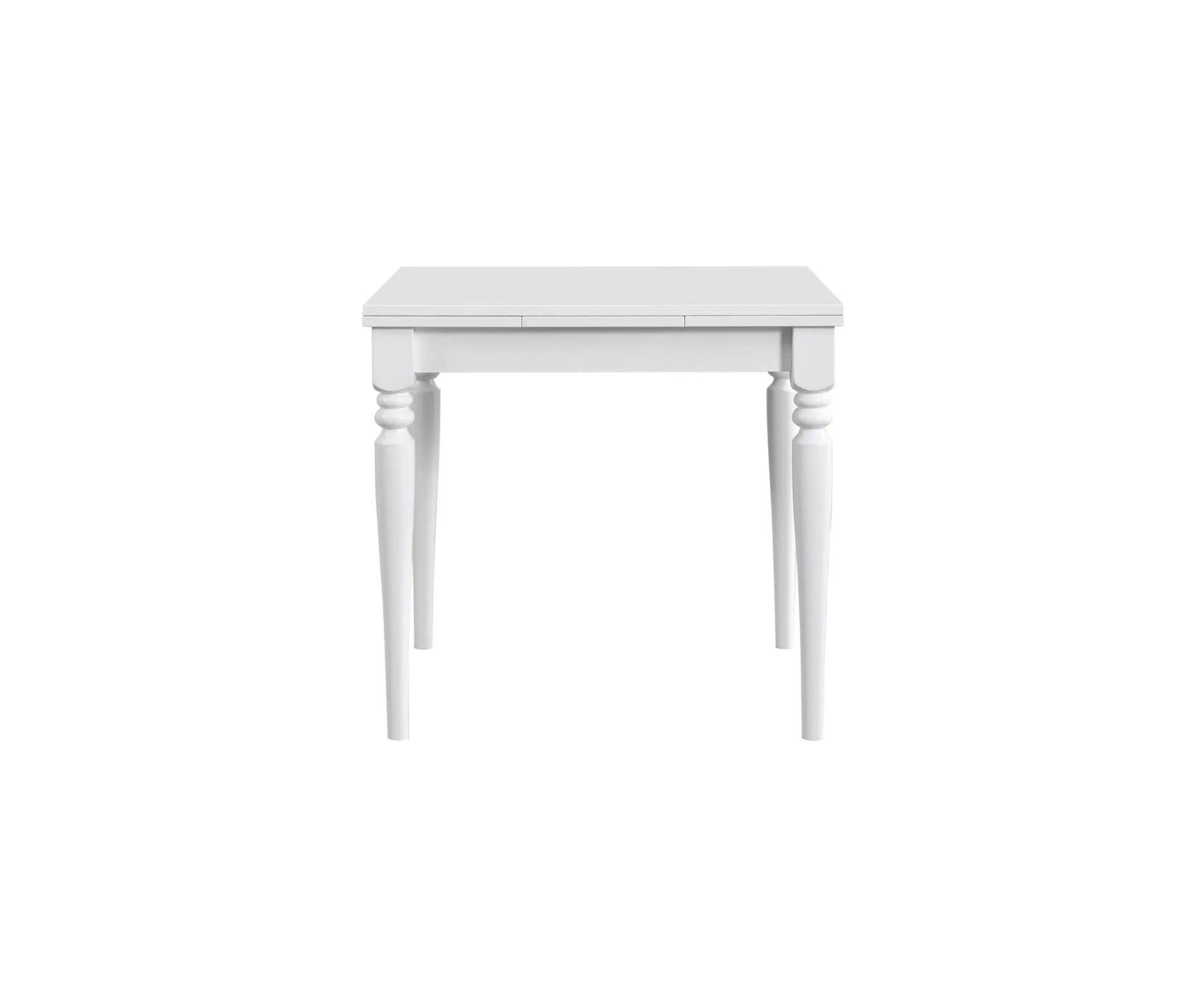 White Beyaz Çizilmez Açılır 70x80 cm Yemek Mutfak Masası | A2 Decor