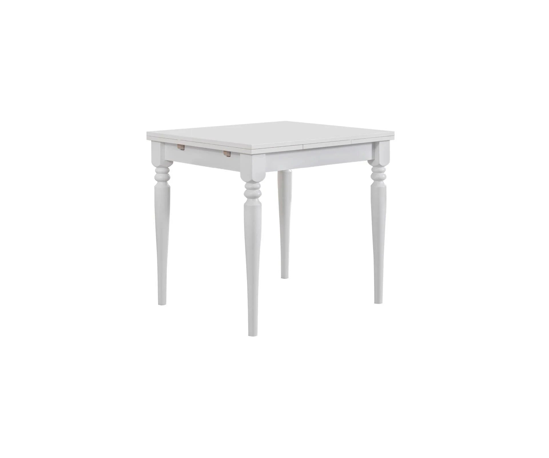 White Beyaz Çizilmez Açılır 70x80 cm Yemek Mutfak Masası | A2 Decor